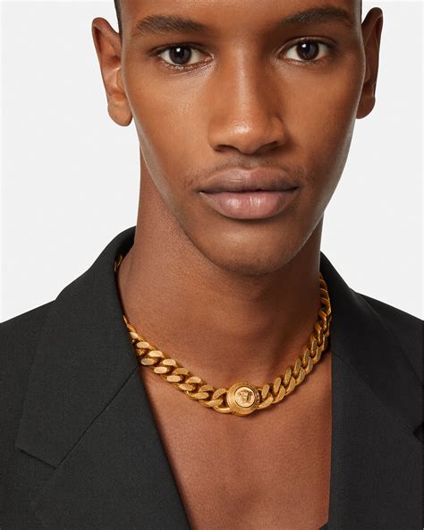 fake versace medusa necklace|Versace Medusa necklace men's.